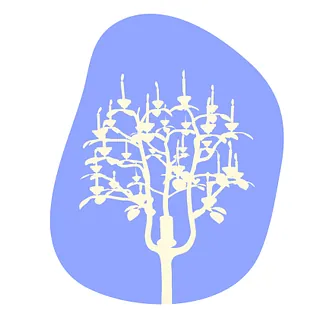 Træ med blader der falder af